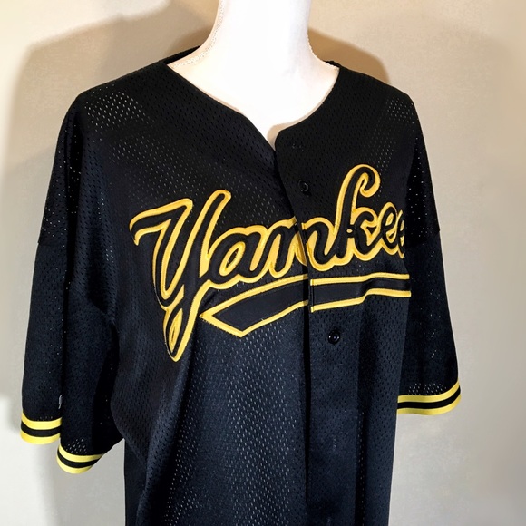 Black and gold yankees jersey Clearance